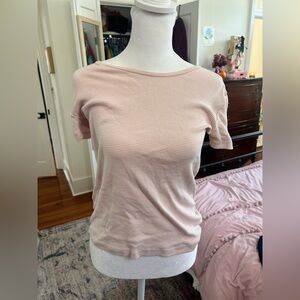 Brandy Melville, pink and white striped top